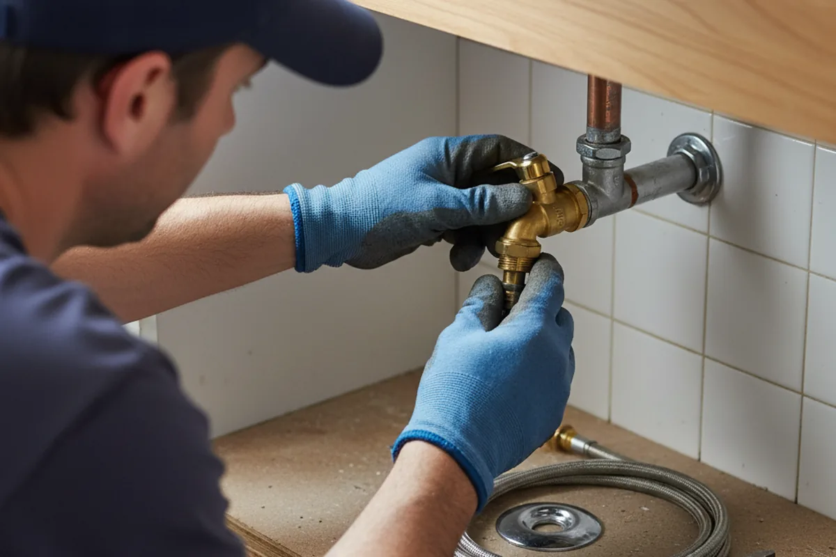 Shutoff valve and fitting work during Emergency Plumbing in Sun Valley